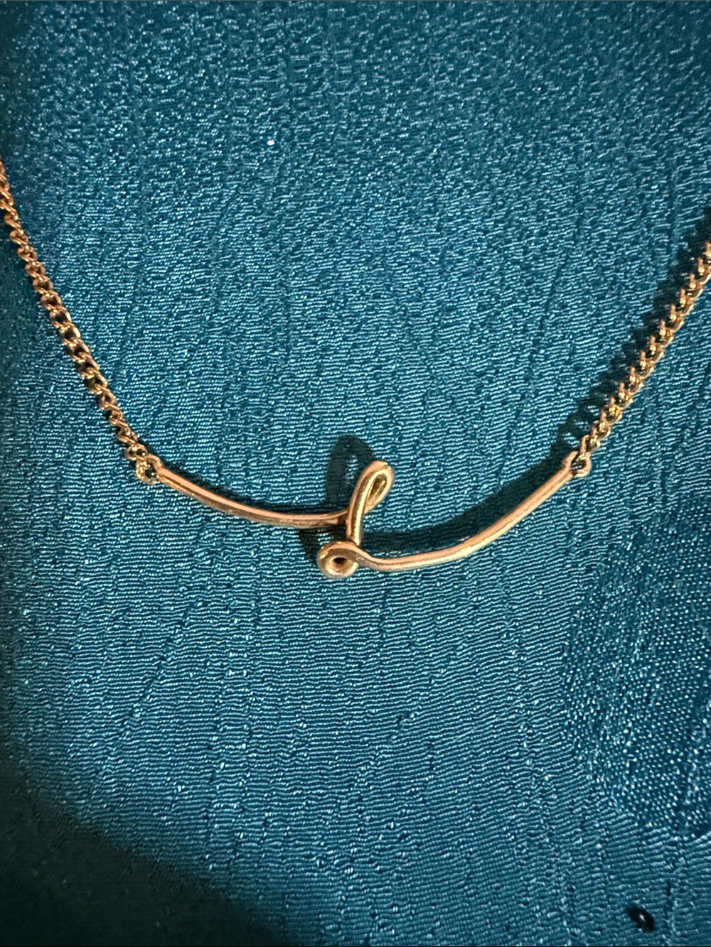 Minimalist Gold Knot Bar Necklace for Women by Sarah Coventry